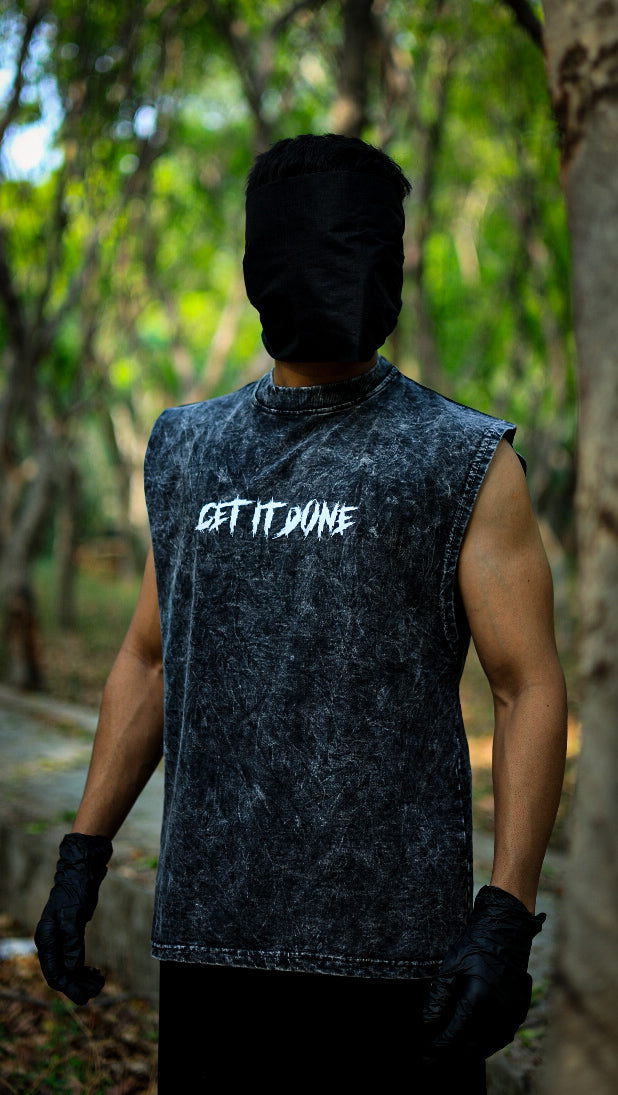 GET IT DONE STONE WASHED BOXY VEST