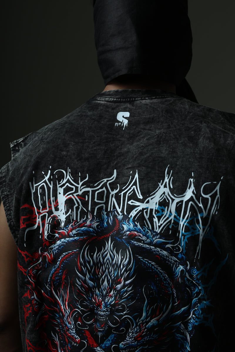 THE DRAGON STONE WASHED BOXY VEST