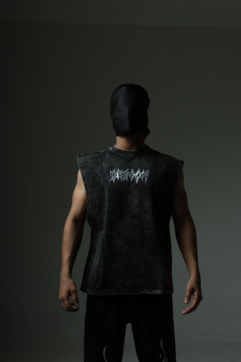 THE DRAGON STONE WASHED BOXY VEST