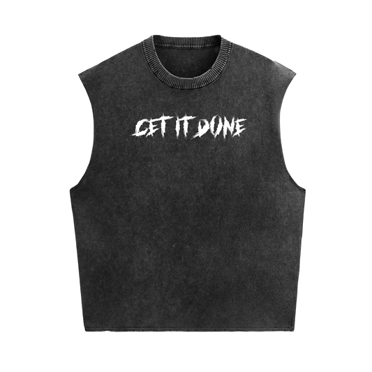 GET IT DONE STONE WASHED BOXY VEST