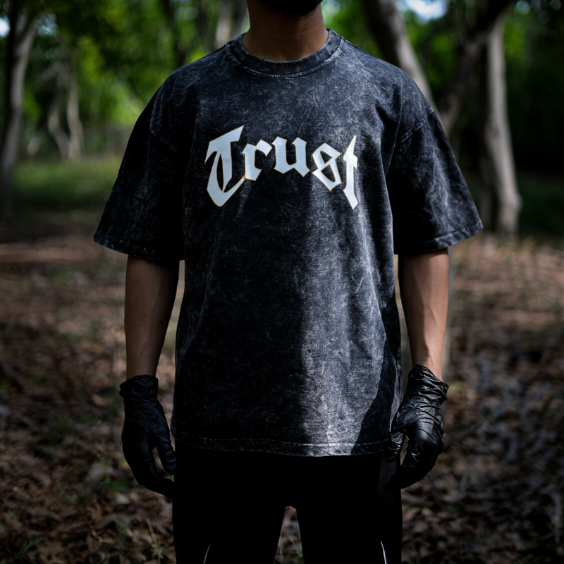 THE TRUST ACID WASH OVERSIZED TEE