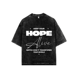 THE HOPE ACID WASH OVERSIZED TEE