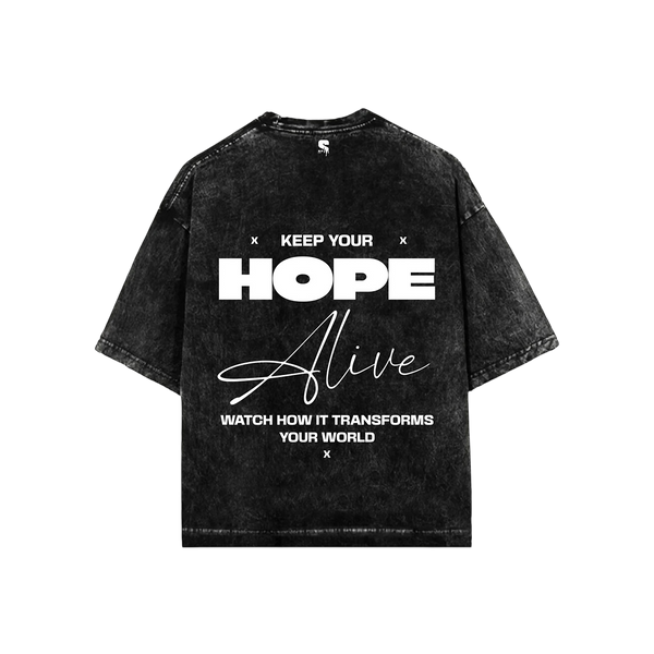 THE HOPE ACID WASH OVERSIZED TEE