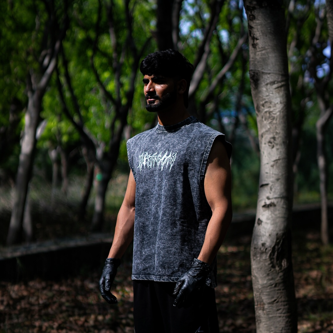 THE DRAGON STONE WASHED BOXY VEST