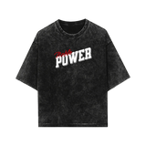 THE NOBEL POWER ACID WASH OVERSIZED TEE