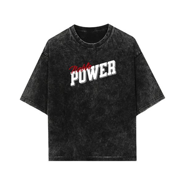THE NOBEL POWER ACID WASH OVERSIZED TEE