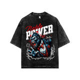 THE NOBEL POWER ACID WASH OVERSIZED TEE