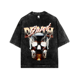 THE QUIET DEATH ACID WASHED OVERSIZED TEE