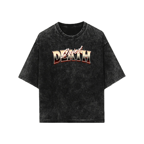 THE QUIET DEATH ACID WASHED OVERSIZED TEE