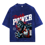 THE NOBEL POWER ACID WASH OVERSIZED TEE