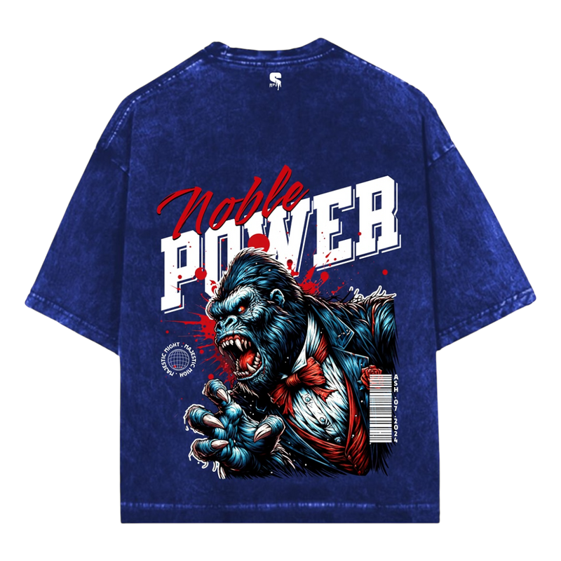 THE NOBEL POWER ACID WASH OVERSIZED TEE