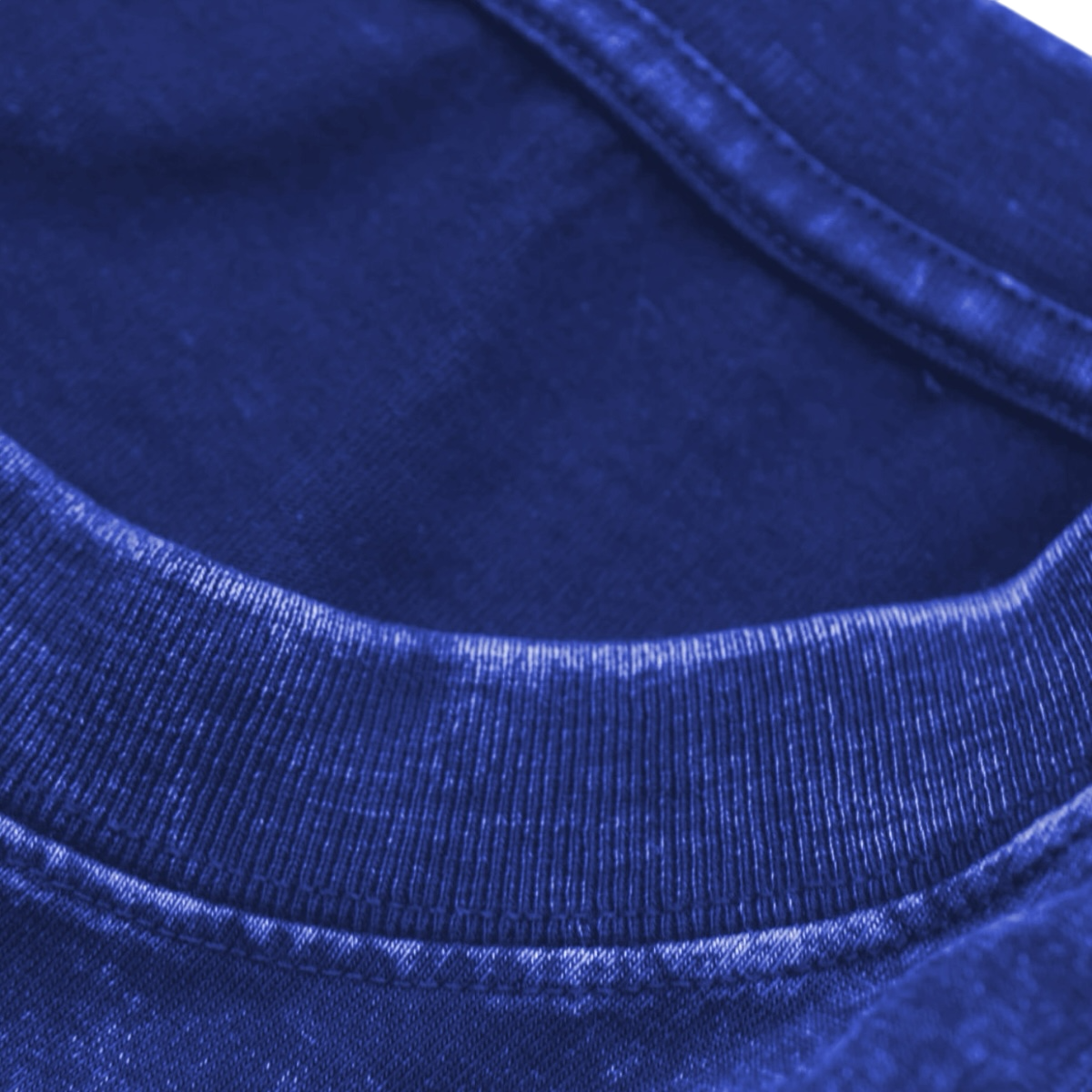 THE HOOD MENTALITY ROYAL BLUE ACID WASH OVERSIZED TEE